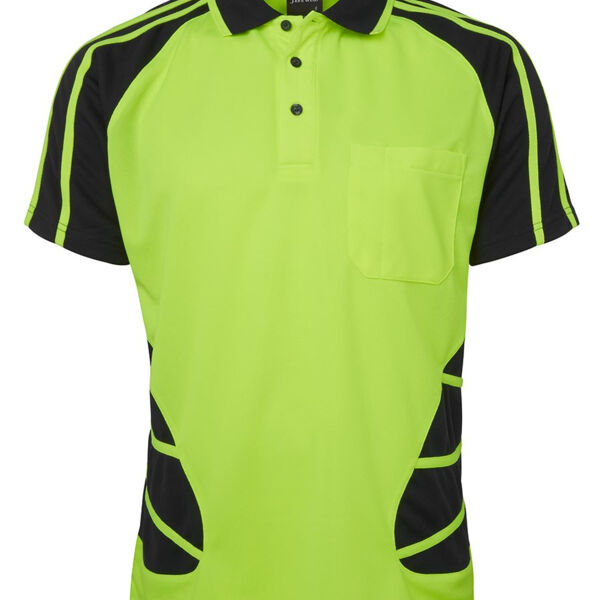 6HSP Men's JB's Hi Vis S/S Spider Polo Thumbnail